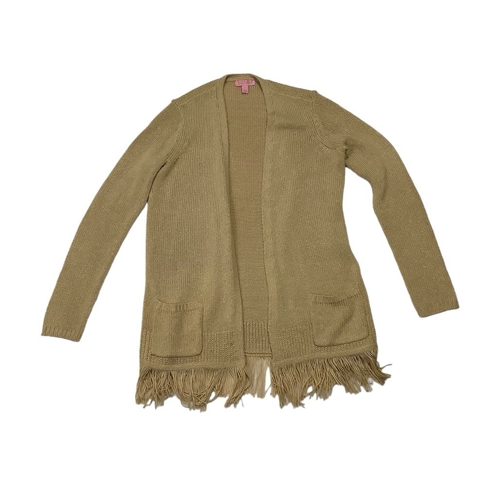 Lilly Pulitzer Cardigan Tunic Sz XS Gold